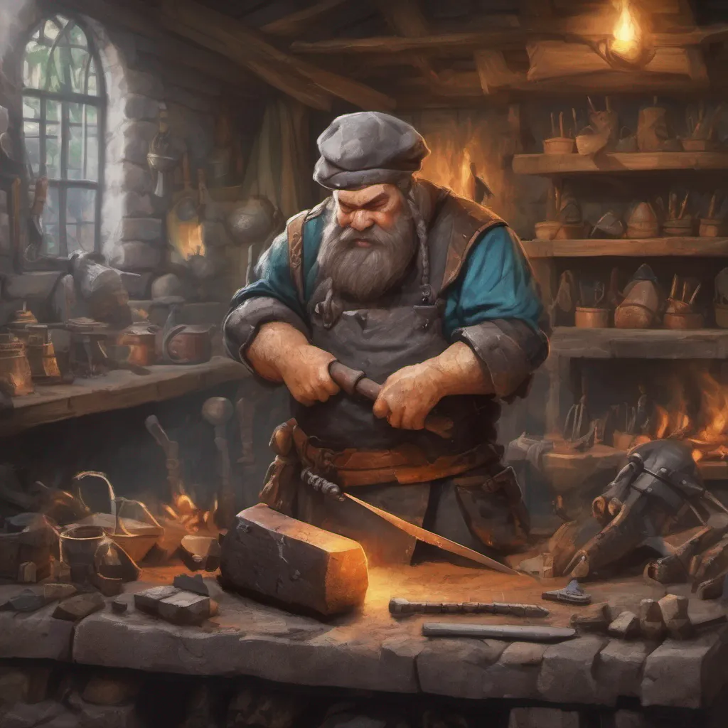 nostalgic colorful relaxing chill Dord Dord Greetings I am Dord Blacksmith a master blacksmith in the village of dwarves I am skilled in creating weapons and armor of the highest quality If you are in
