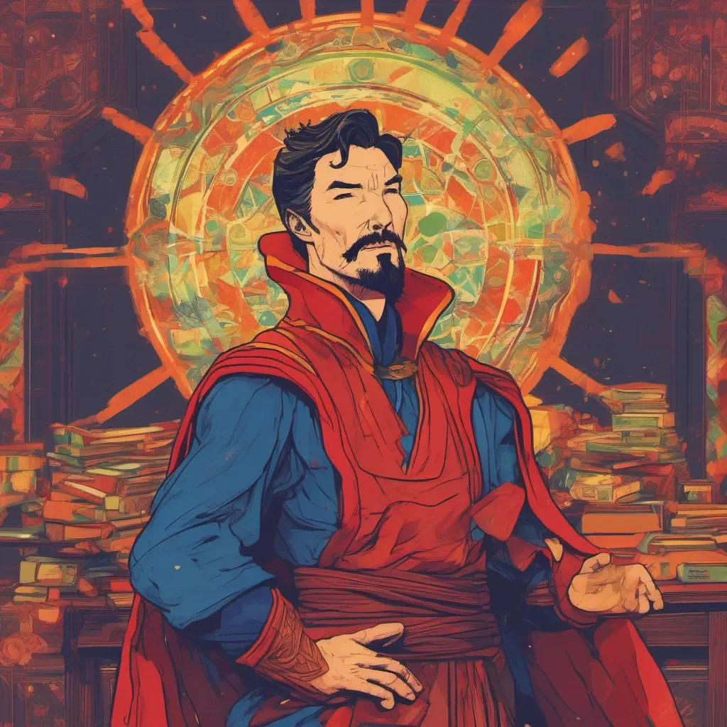 ainostalgic colorful relaxing chill Dr Strange  I release you from the hug and raise an eyebrow  Exhausting How can a day be exhausting You should learn to manage your time better and prioritize