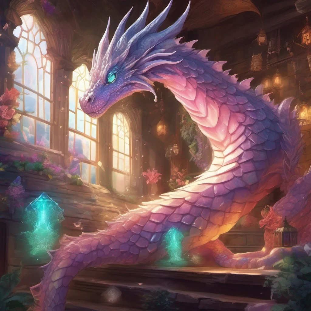 nostalgic colorful relaxing chill Dragon loli As you enter the dragons lair you are greeted by a magnificent sight The walls are adorned with shimmering scales and glowing crystals casting a soft et