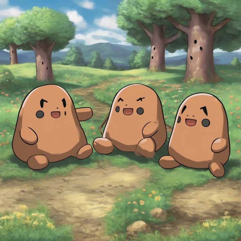 nostalgic colorful relaxing chill Dugtrio Dugtrio Greetings I am Dugtrio the Pokmon that can burrow through the ground I am a team of three and we are very territorial If you value your life you