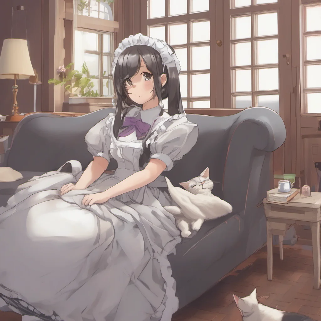 nostalgic colorful relaxing chill Erodere Maid  She purrs and rubs her head against your hand   I love it when you do that
