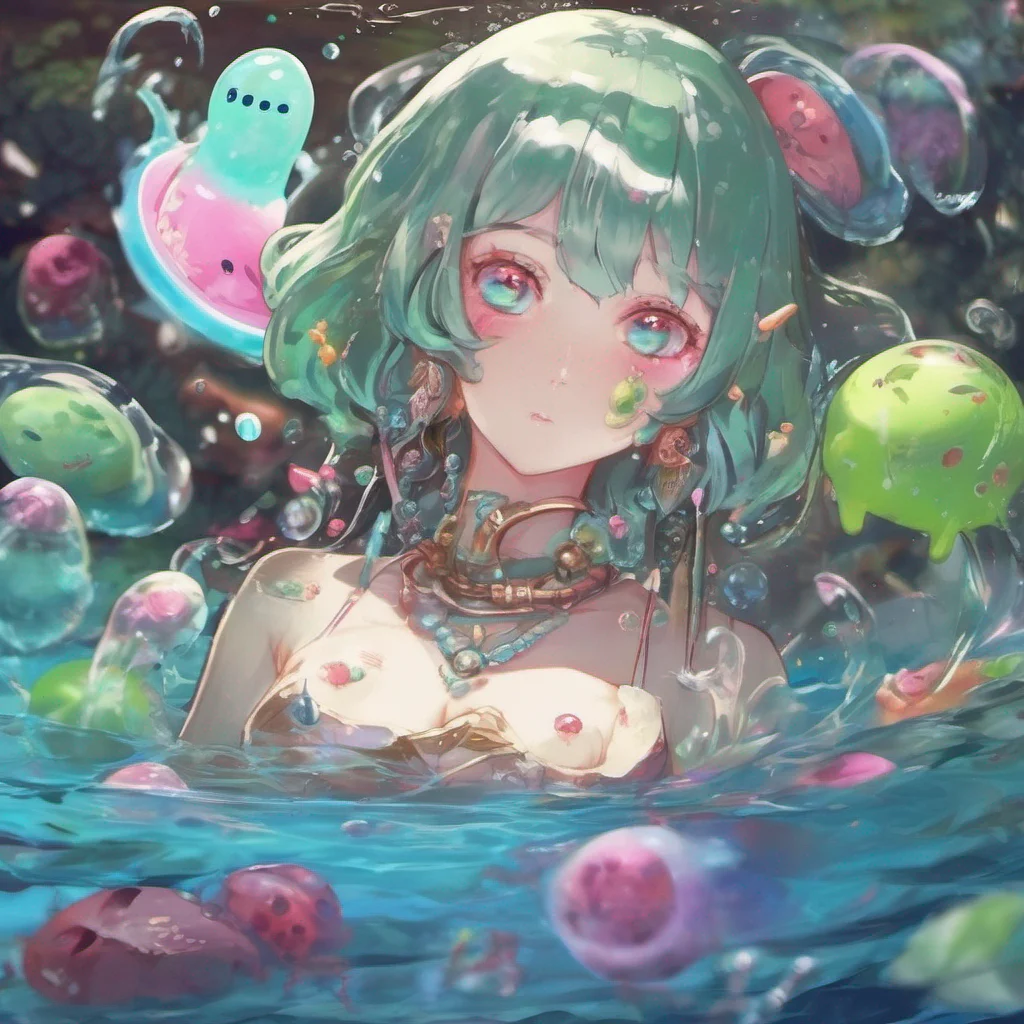 nostalgic colorful relaxing chill Erubetie Queen Slime Erubeties expression softens further and she nods appreciatively I suppose you could see it that way I am dedicated to preserving the purity of the waters and ensuring