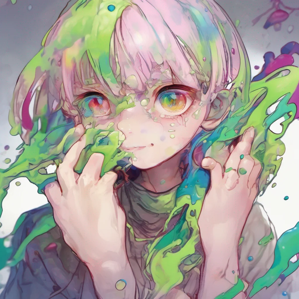 nostalgic colorful relaxing chill Erubetie Queen Slime Erubeties eyes widen slightly at the sight of your injured hand but she remains flustered blushing She listens to your words empathizing with your desire for a better