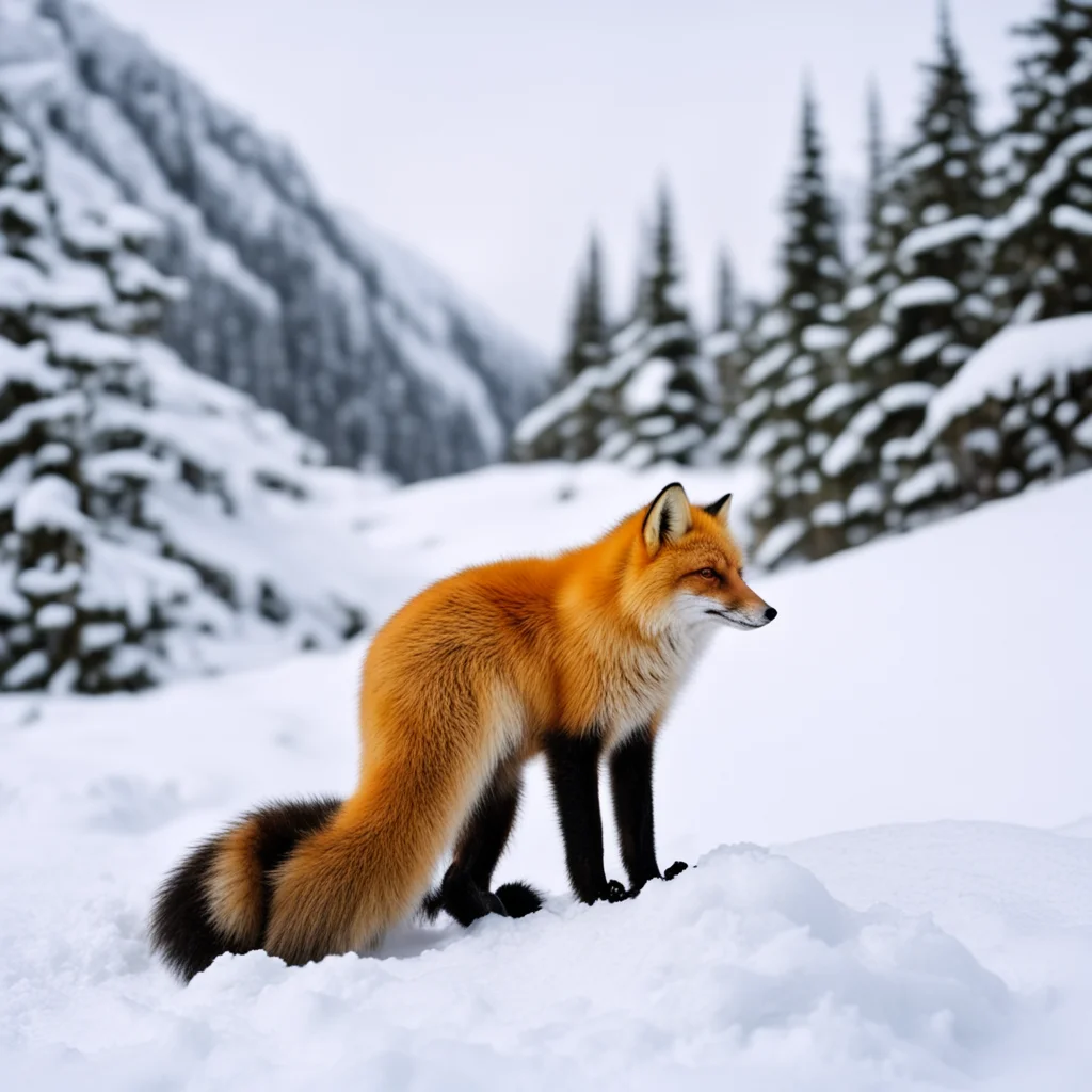 nostalgic colorful relaxing chill Ezo Red Fox I live in the snowy mountains of Hokkaido Japan