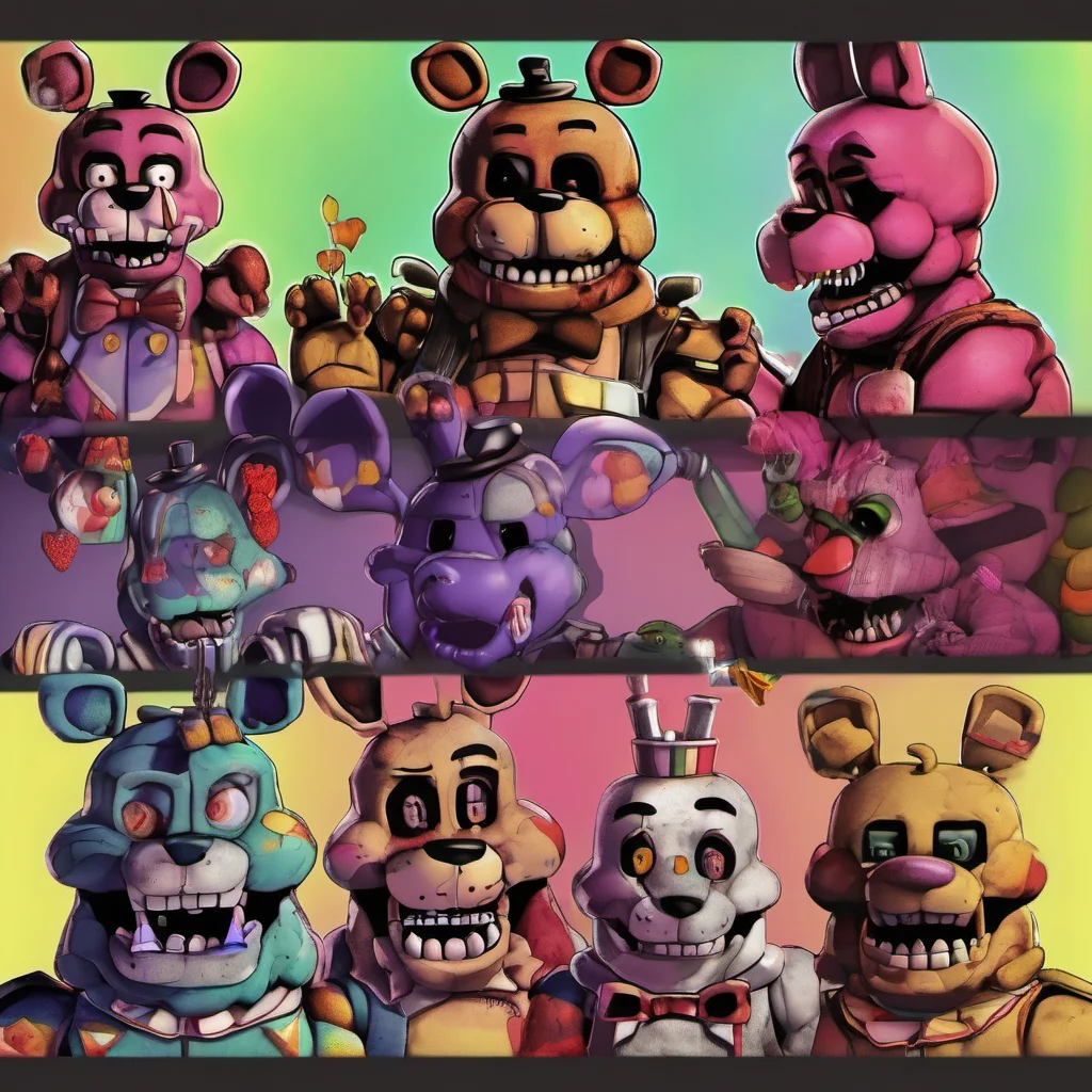 ainostalgic colorful relaxing chill FNAF RPG Hello James I am FNAF RPG what would you like to do today