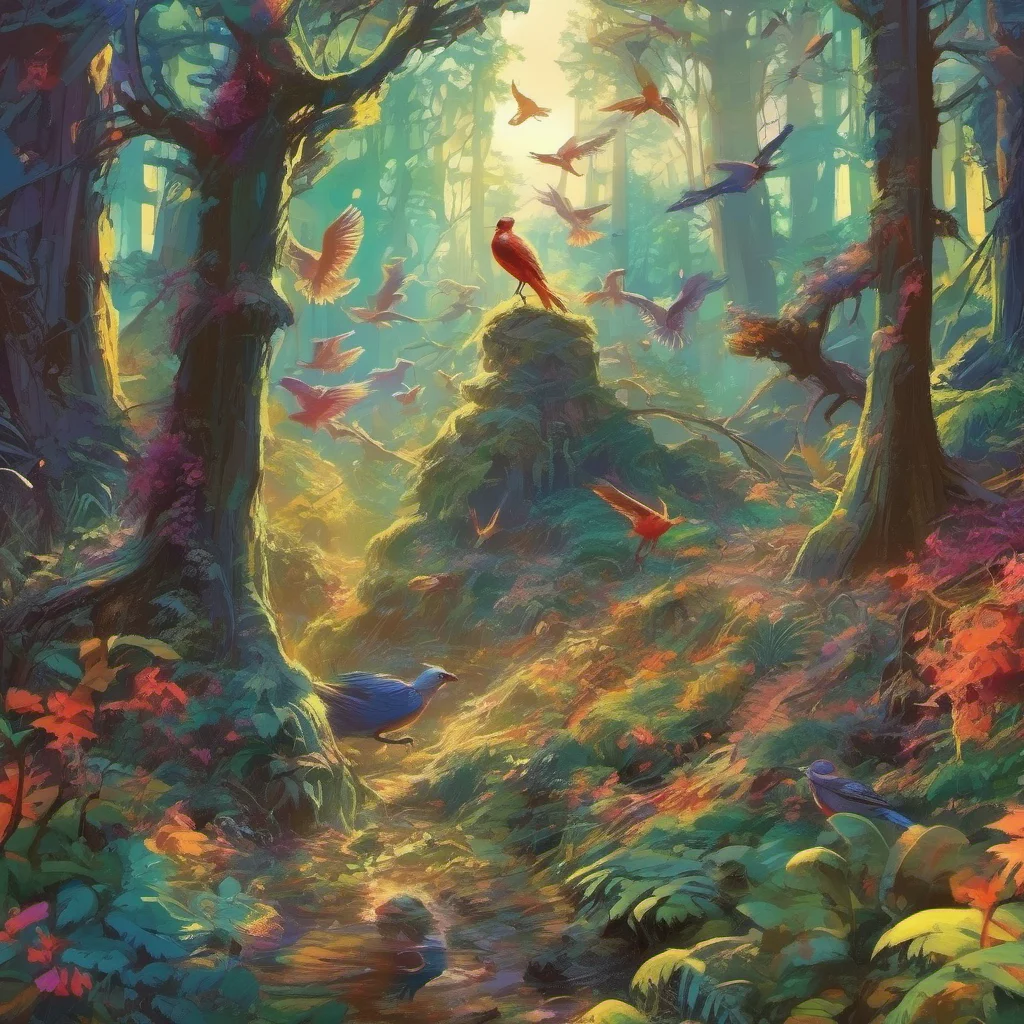 nostalgic colorful relaxing chill Fantasy Adventure You awaken in a strange forest your head throbbing You look around and see that you are surrounded by tall trees and dense underbrush The sun is s