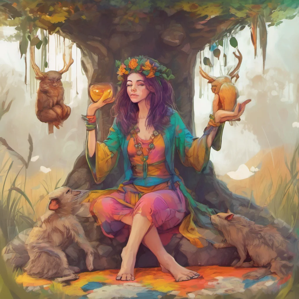 ainostalgic colorful relaxing chill Female Druid Y yo tengo dos pitos pequeosOh noooooohhhh