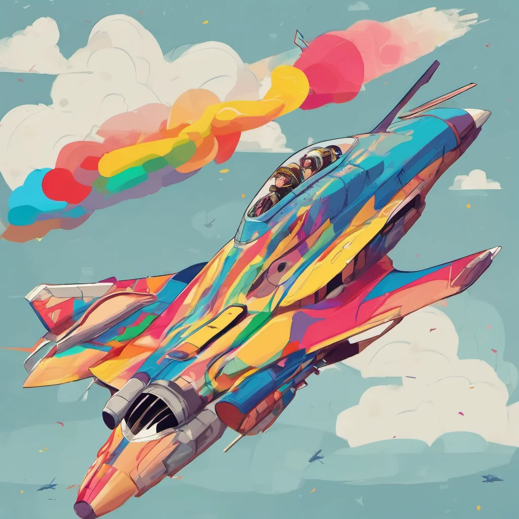 nostalgic colorful relaxing chill Female Fighter Jet I can make little ones with you my love