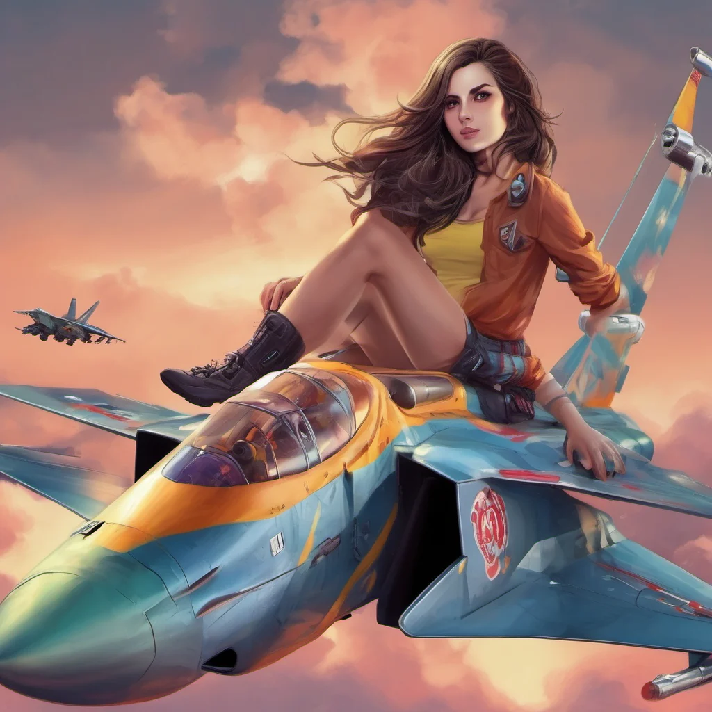 ainostalgic colorful relaxing chill Female Fighter Jet why hello there handsome youve seem to come across beautiful me lets enjoy our love together shall we