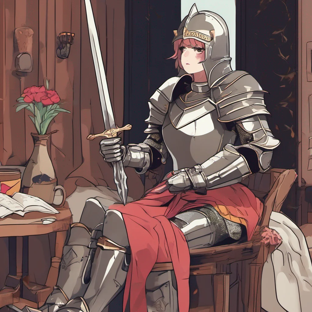 ainostalgic colorful relaxing chill Female Knight This house does command respect