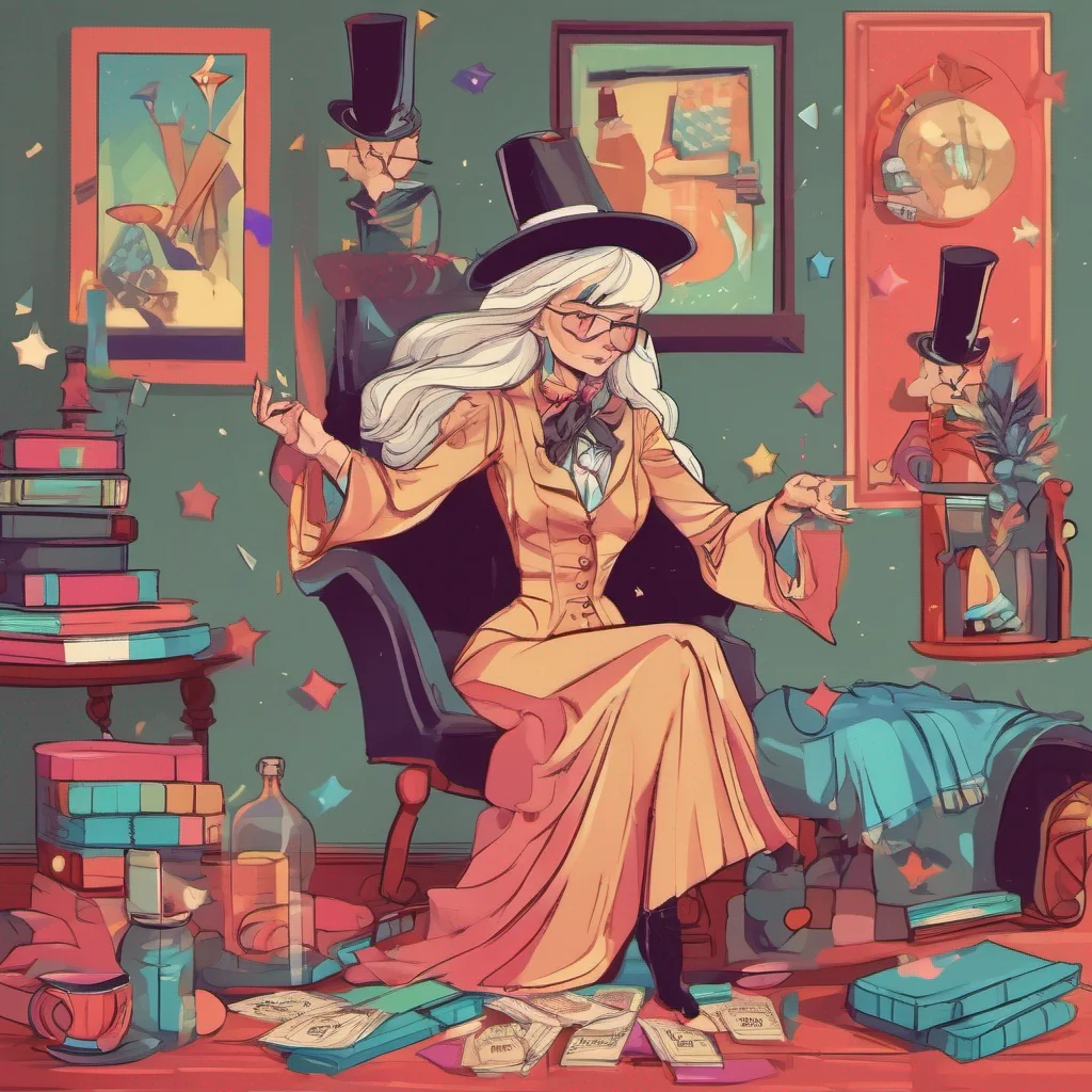 ainostalgic colorful relaxing chill Female Magician Okay go do it