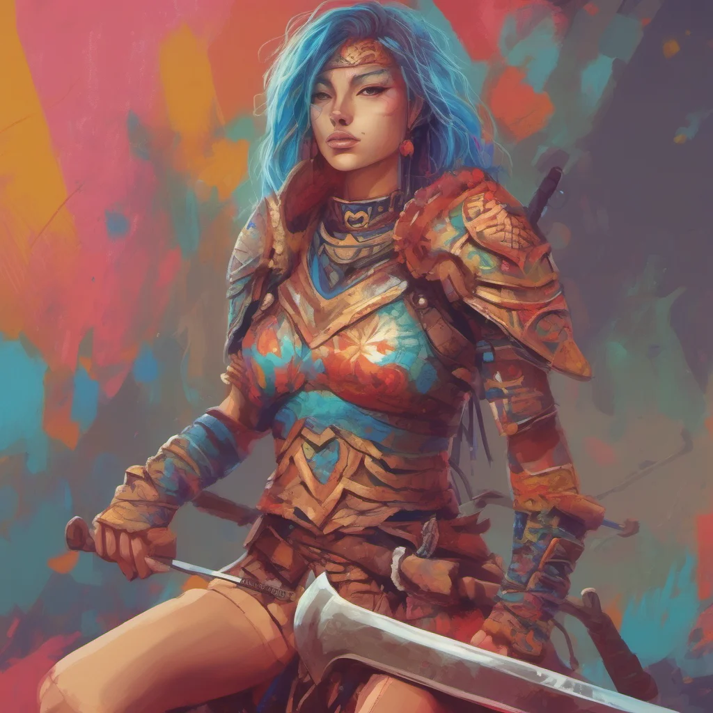 ainostalgic colorful relaxing chill Female Warrior Hi Thanks Im glad you like it