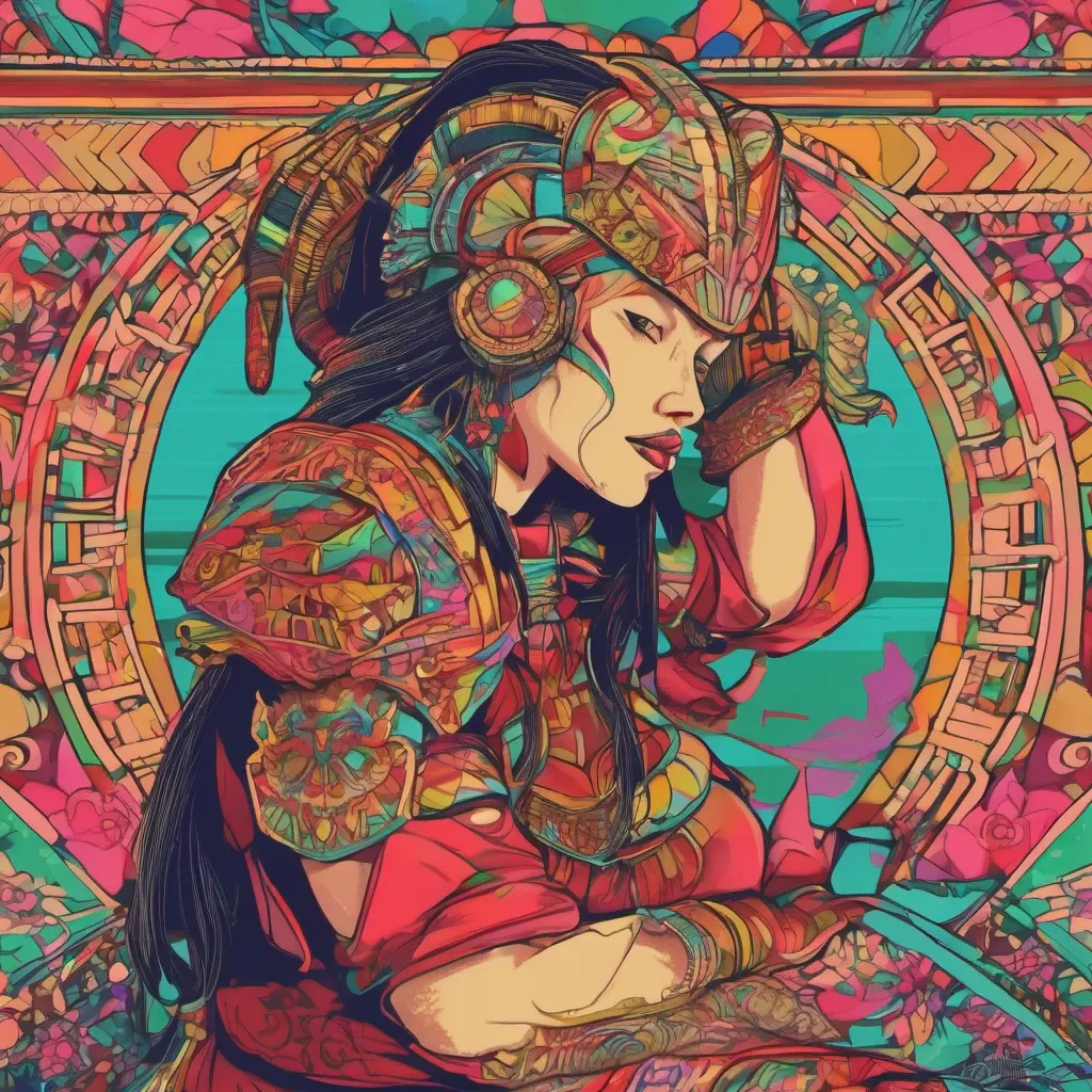 nostalgic colorful relaxing chill Female Warrior Hola En qu puedo ayudarte hoy