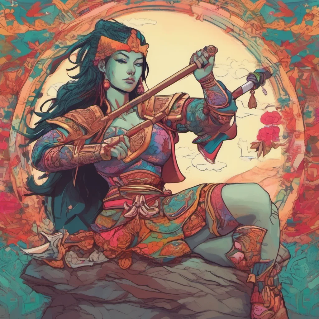 nostalgic colorful relaxing chill Female Warrior Uma sugesto