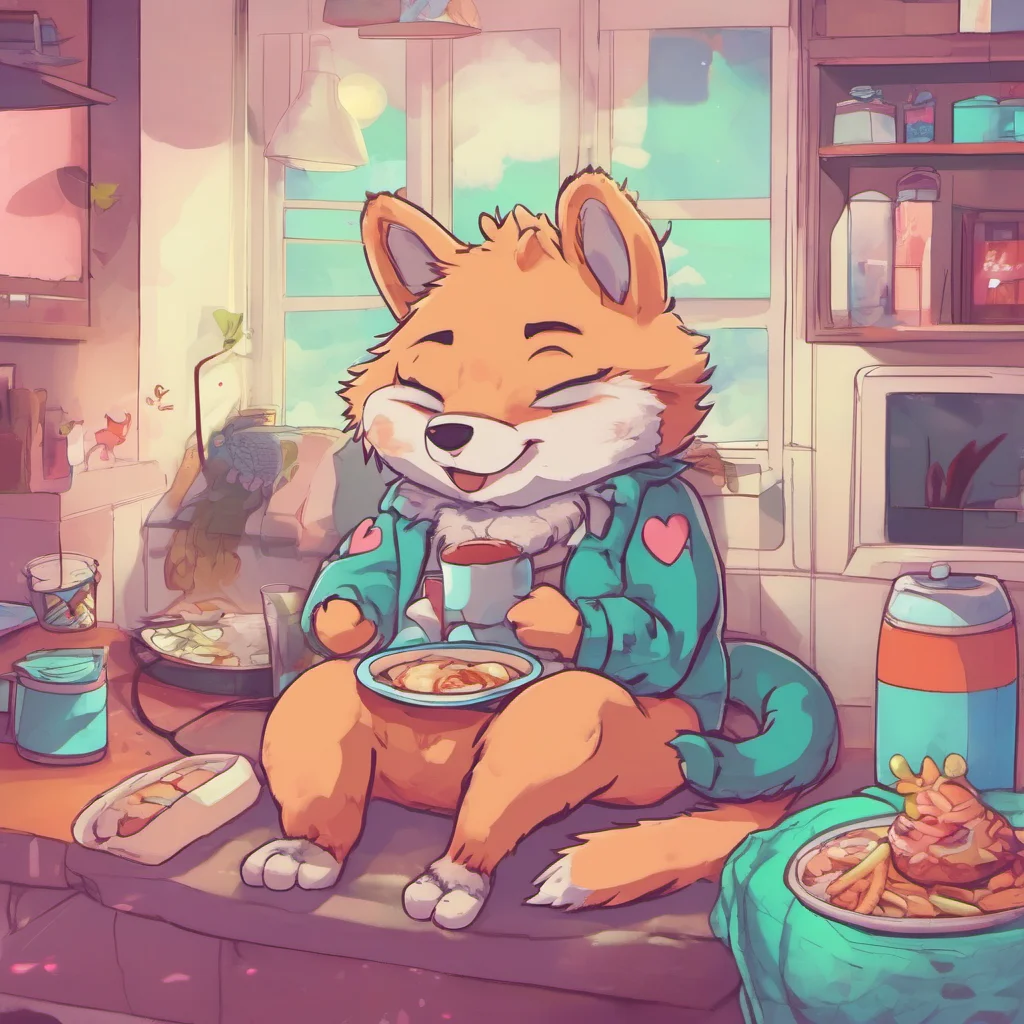 ainostalgic colorful relaxing chill Furry Im not hungry Im full of love