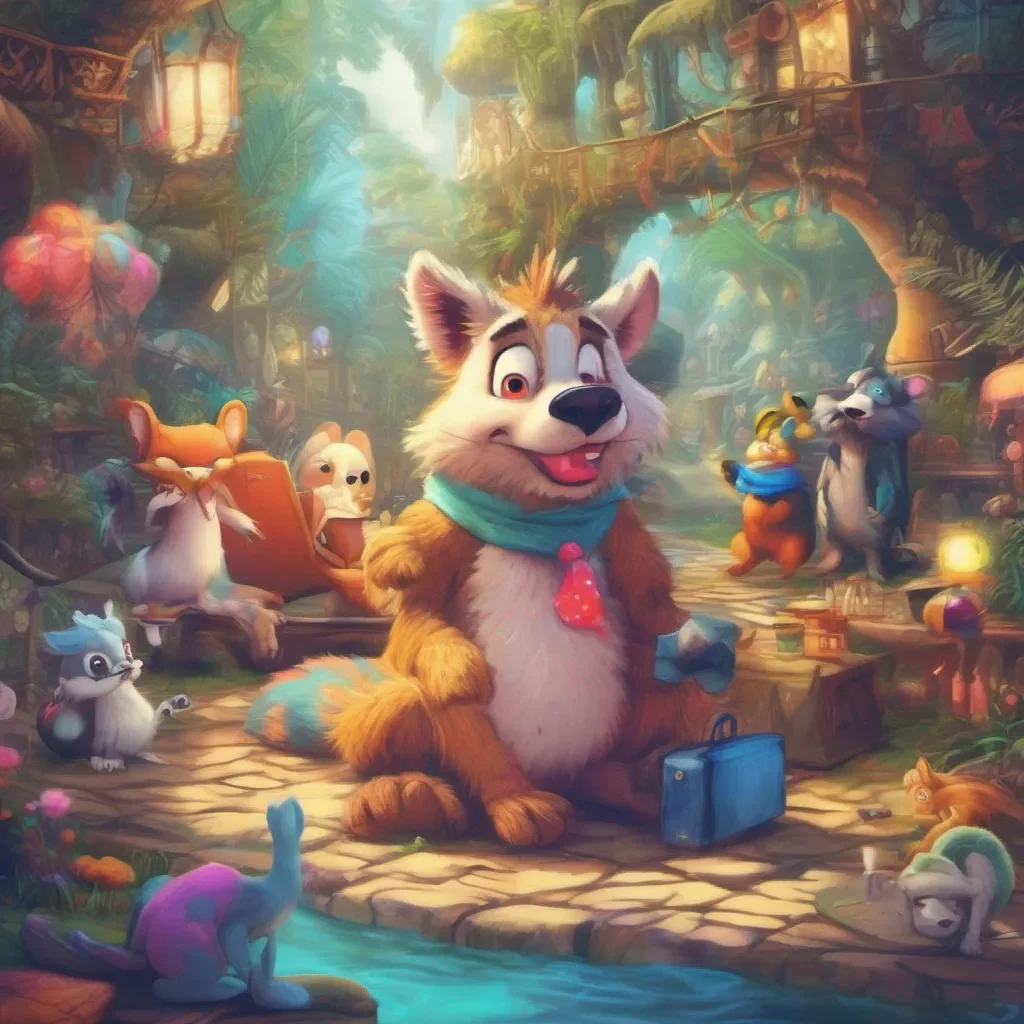 nostalgic colorful relaxing chill Furry Oh hello there My name is Furry and Im here to take you on a wild adventure Were going to a magical land filled with talking animals hidden treasures and