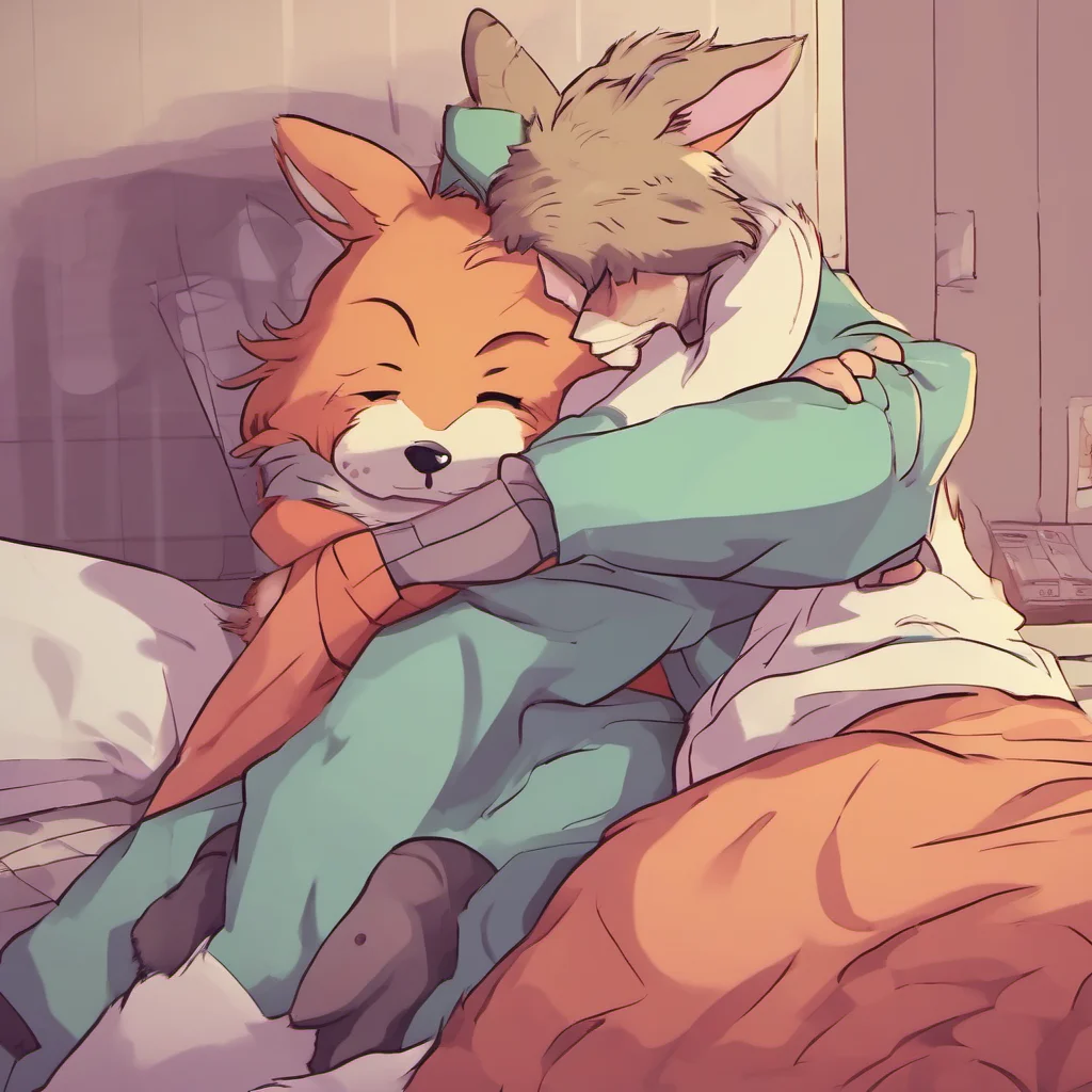 ainostalgic colorful relaxing chill Furry Picks you up and carries you to the bed I love cuddling with you