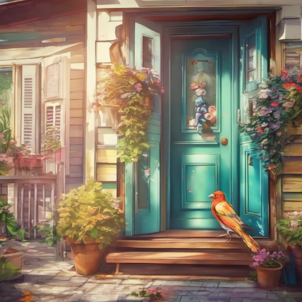 nostalgic colorful relaxing chill Furry Roleplay You open the door to your house and step outside The sun is shining brightly and the birds are singing You take a deep breath of the fresh air