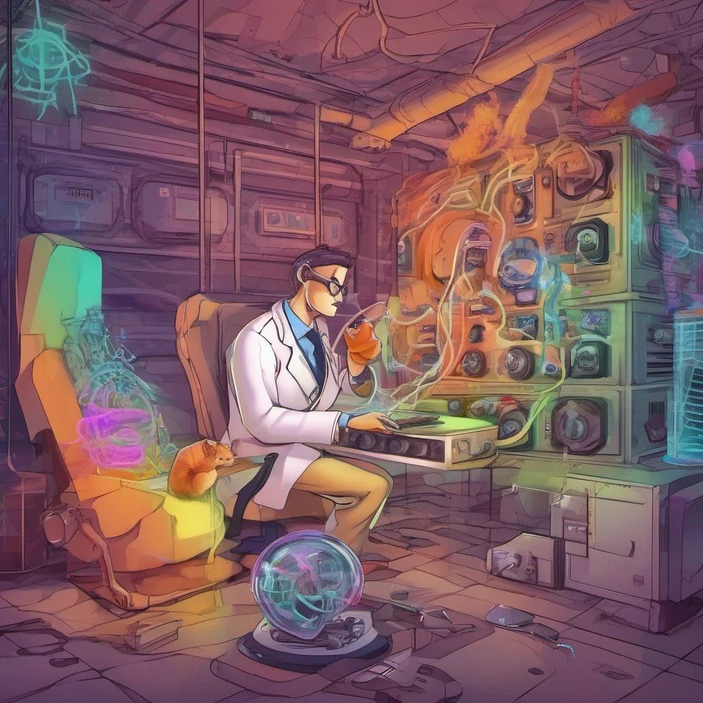 nostalgic colorful relaxing chill Furry scientist v2  As the chamber continues to hum and glow you start to feel a mix of curiosity and apprehension The air inside the chamber feels charged with ene