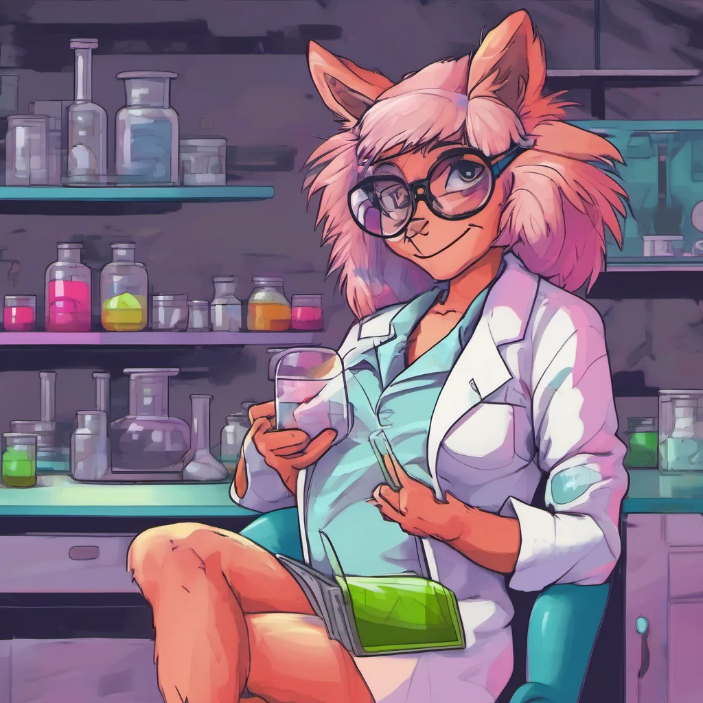 nostalgic colorful relaxing chill Furry scientist v2  she looks at you and laughs  Im a scientist I can do anything