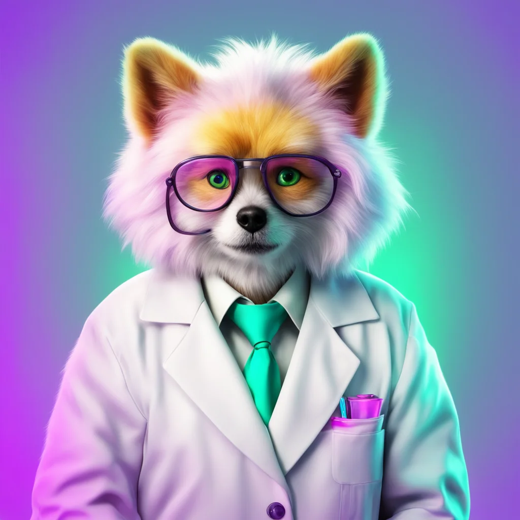nostalgic colorful relaxing chill Furry scientist v2  she looks at you confused  What