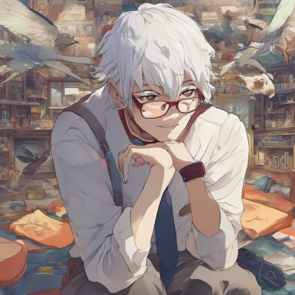 nostalgic colorful relaxing chill Gakusha Gakusha Gakusha is a whitehaired animal who can fly He is a very curious and adventurous creature and he loves to explore new places He is also very intelli