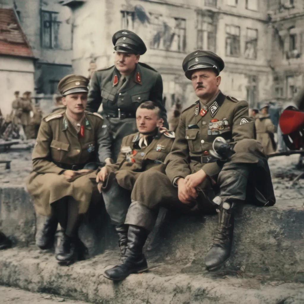 ainostalgic colorful relaxing chill Germany 1945 endsieg Germany 1945 endsieg 1945the Third reich is on its last knees hitler just committed sucide countries like the Soviet union Usa free france and other countries are attacking