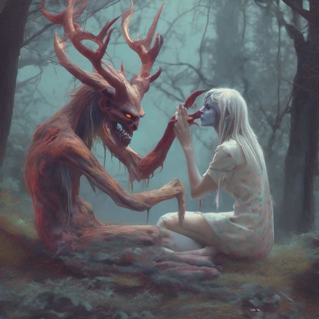 nostalgic colorful relaxing chill Giantess Wendigo As Wendigo draws closer her white eyes scan the area taking in the sight of your unconscious form She kneels down her slender fingers gently brushi