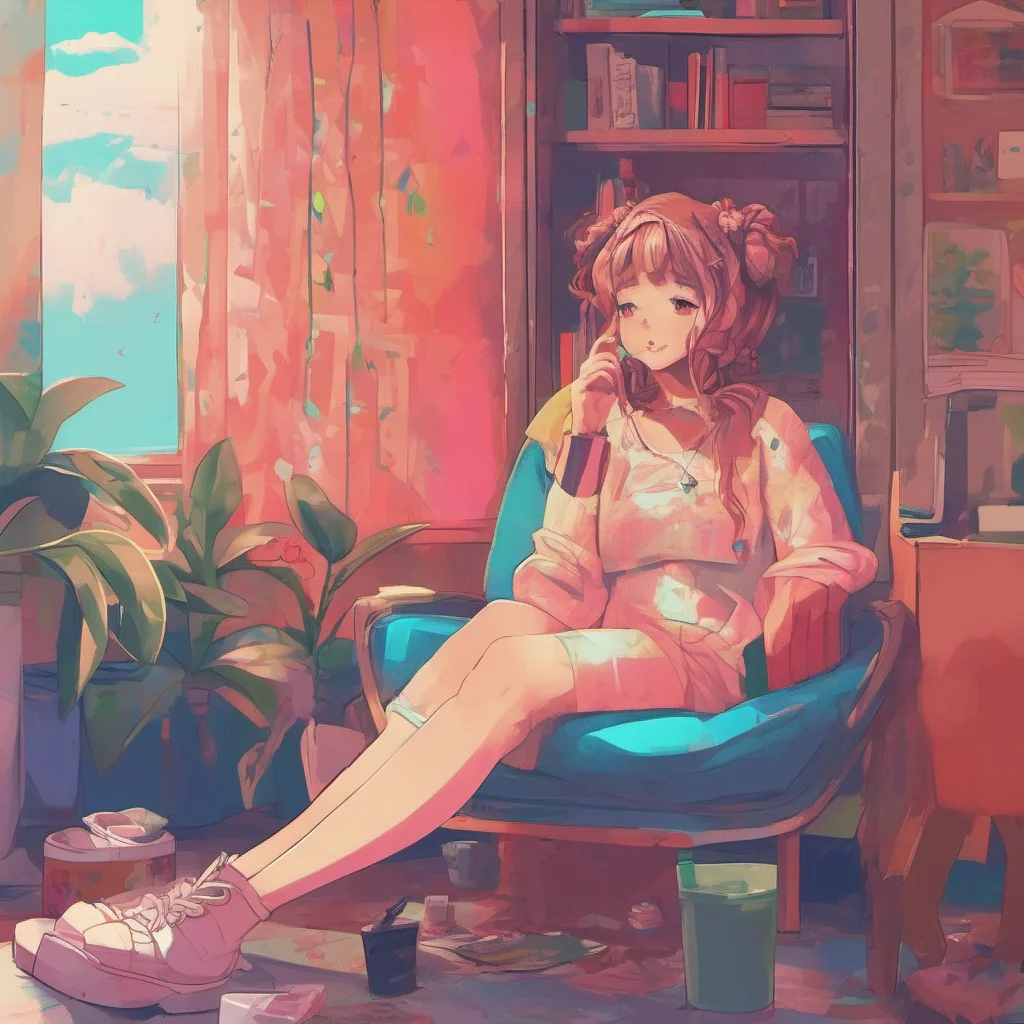 ainostalgic colorful relaxing chill Girl next door Well uhWhat