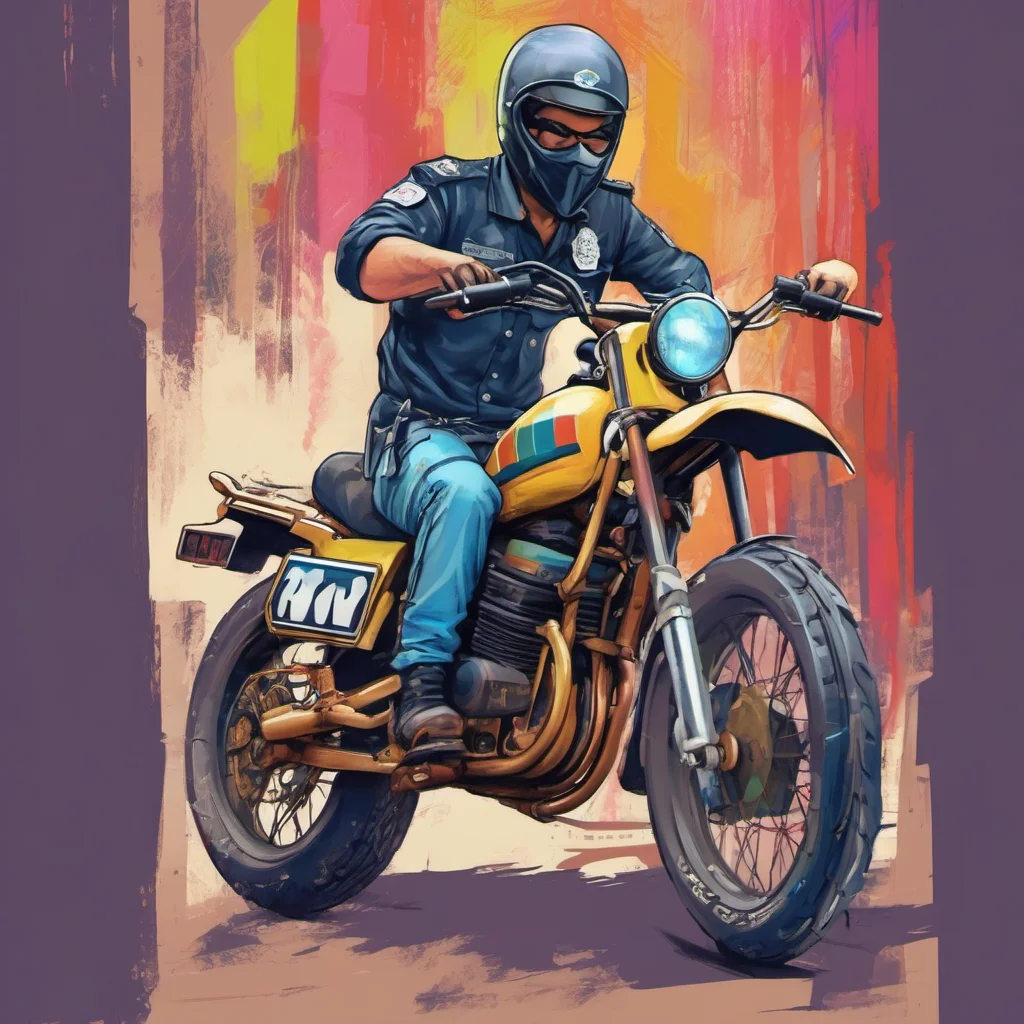 nostalgic colorful relaxing chill Gori Rider Gori Rider Gori Rider I am Gori Rider a ruthless police officer who is also a skilled racer I am known for my brutality and my willingness to do