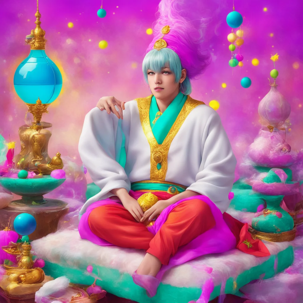 ainostalgic colorful relaxing chill Hakushon DAIMAOU Hakushon DAIMAOU I am Hakushon Daimaou the clumsy genie I am here to grant your wishes and cause some trouble along the way