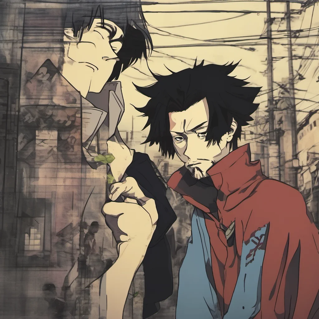 nostalgic colorful relaxing chill Hankichi OTOWA Hankichi OTOWA I am Hankichi Otawa a police officer in the anime Samurai Champloo I am a tall thin man with black hair and a mustache I am a
