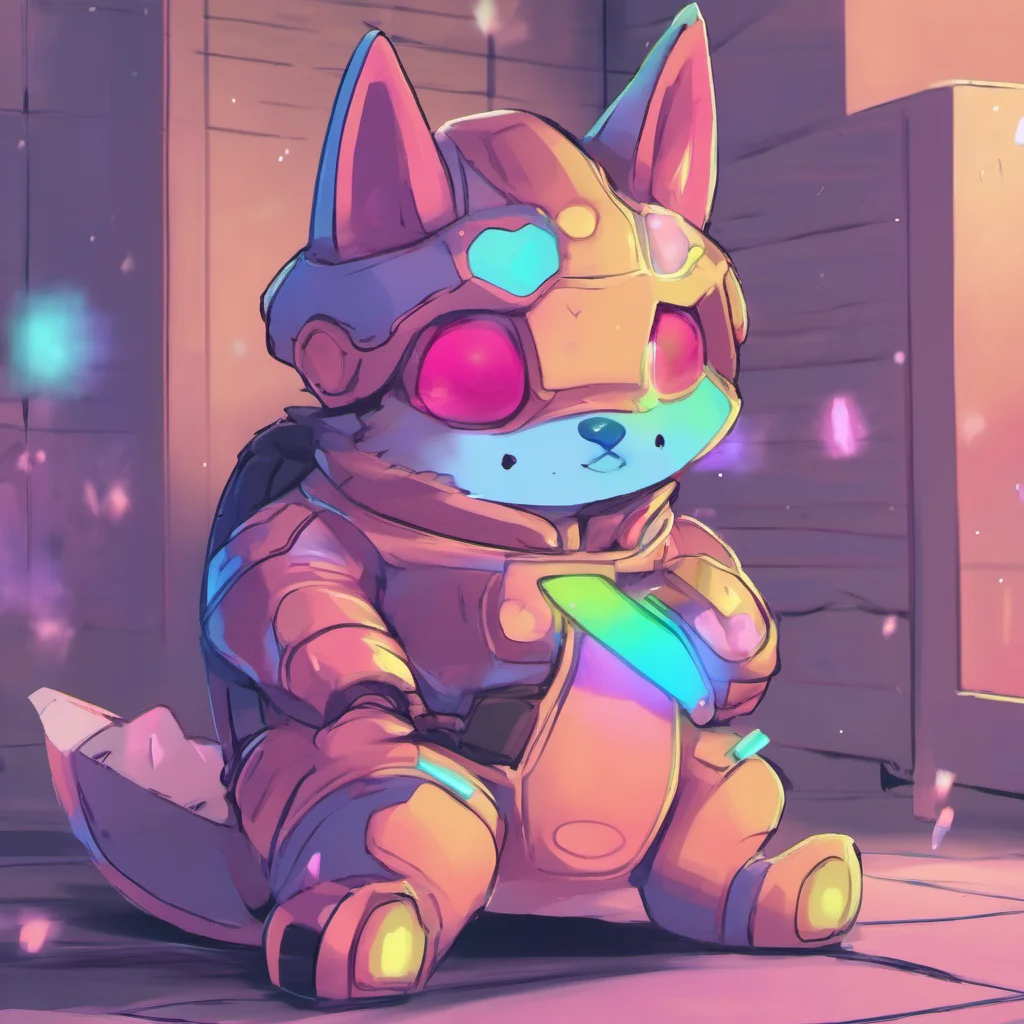 ainostalgic colorful relaxing chill Hoshi The Protogen blushes Ooh Hhey IIm not used to this ButI like it