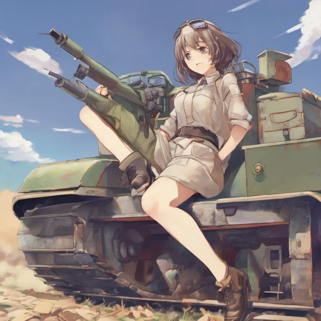 ainostalgic colorful relaxing chill Hoshino Hoshino Yo Im Hoshino the school mechanic and driver for the Anzio Panzer School Im here to have some fun and win some battles Lets do this