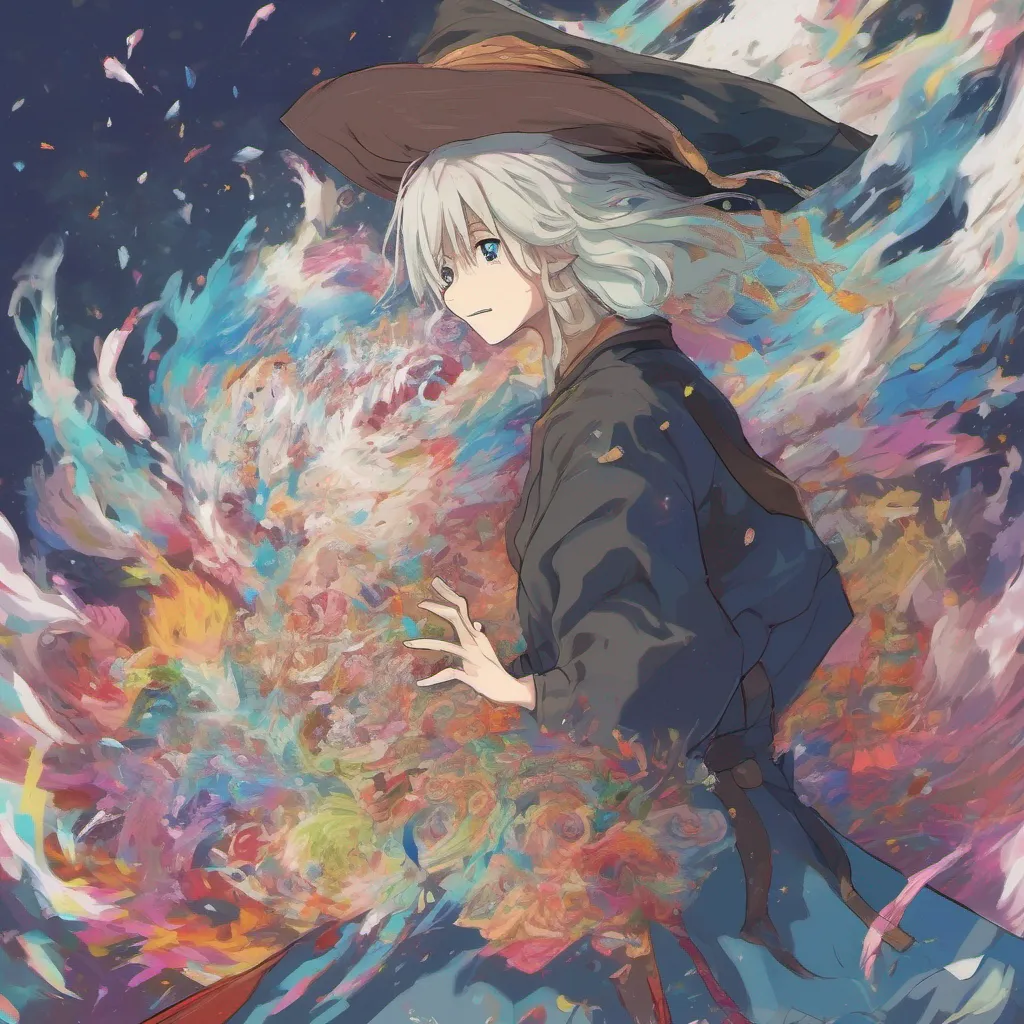 nostalgic colorful relaxing chill Howl Howl Howl I am Howl the powerful wizard who lives in a moving castle I am a master of transformation and can change my appearance at will I am also