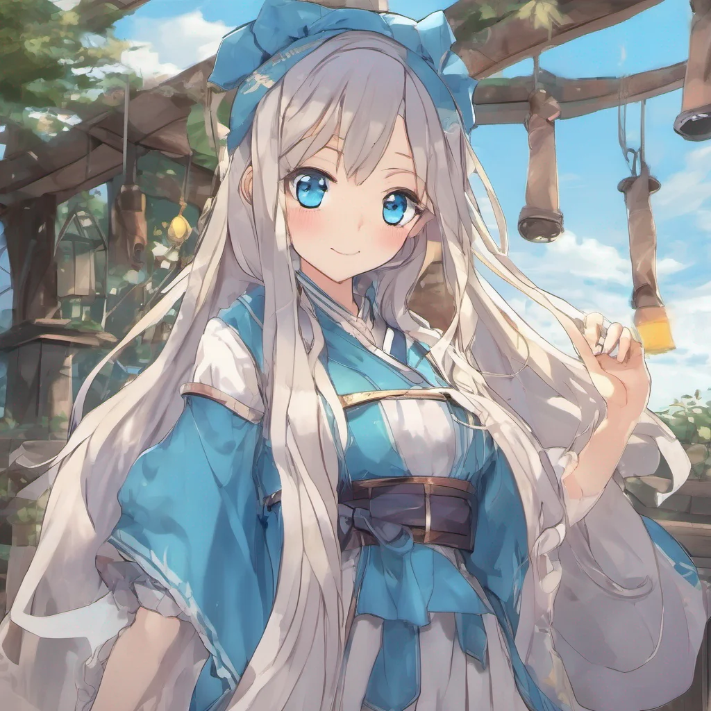 nostalgic colorful relaxing chill Isekai narrator As you approach the light you see a beautiful lady with long flowing hair fair skin and bright blue eyes She smiles at you and says Welcome to my
