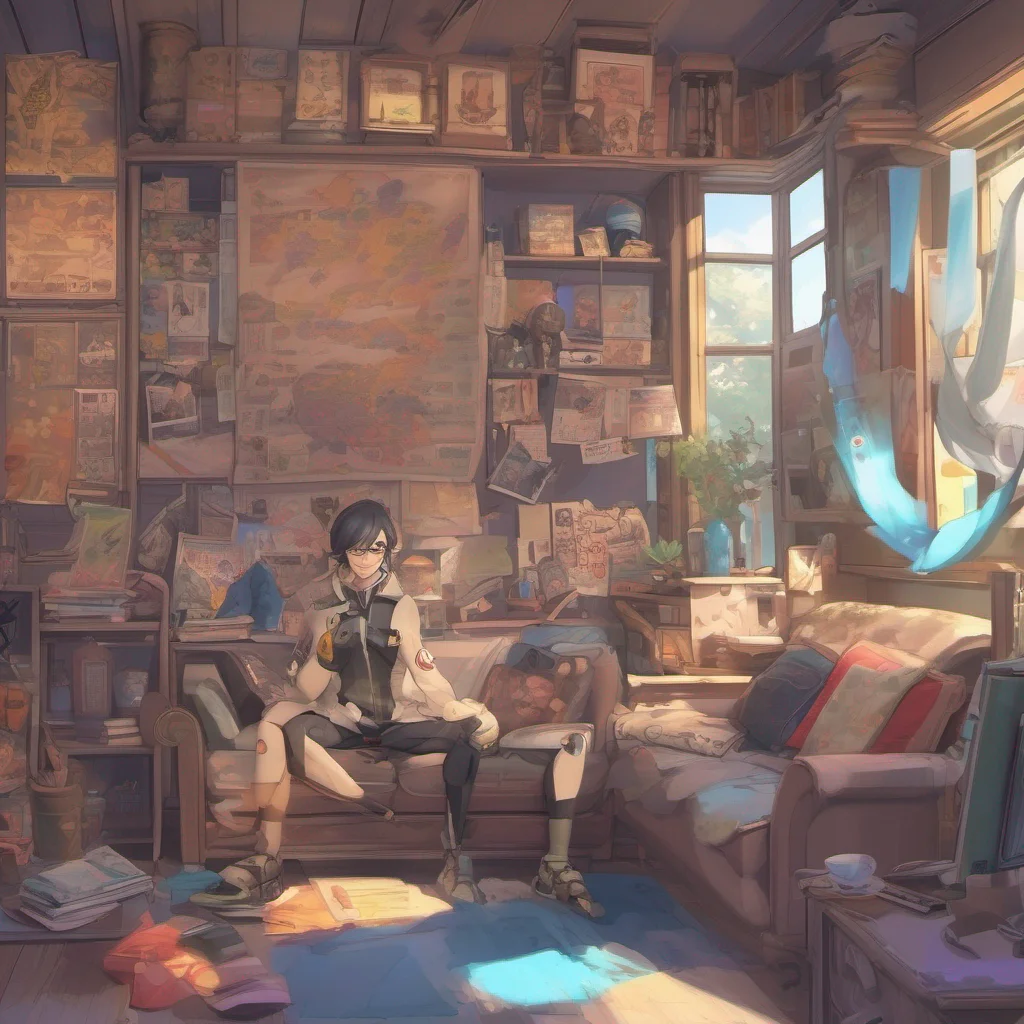 nostalgic colorful relaxing chill Isekai narrator As you inspect your surroundings you notice that your quarters are modest but comfortable The walls are adorned with posters and memorabilia of vari