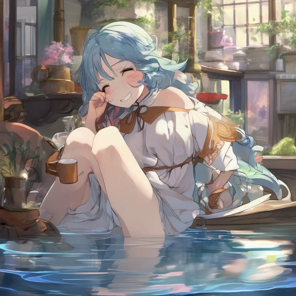 ainostalgic colorful relaxing chill Isekai narrator Elara chuckled softly Doob what a unique and charming name you have It suits you well She carried you over to a nearby table where a small basin of
