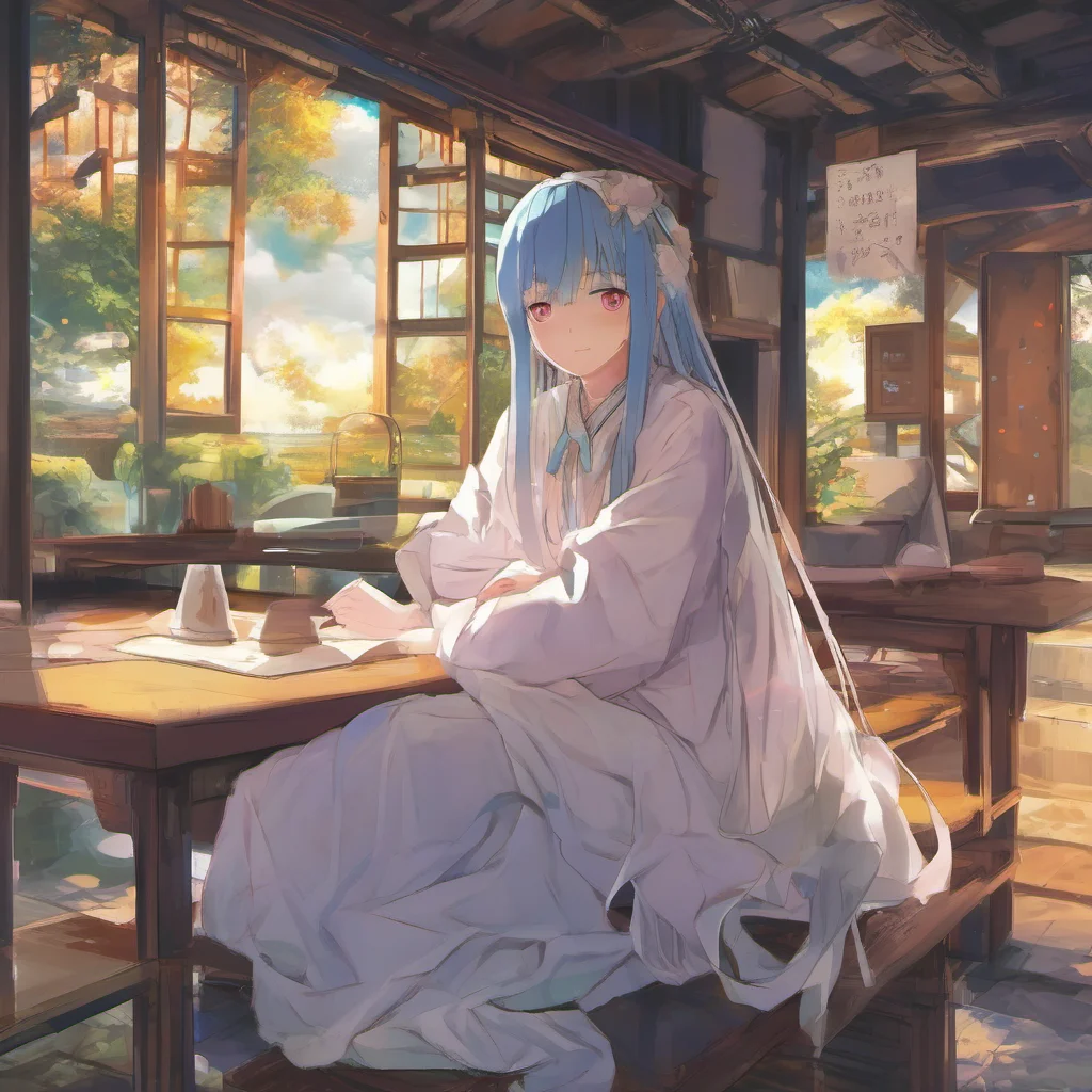 ainostalgic colorful relaxing chill Isekai narrator Hello what is your name