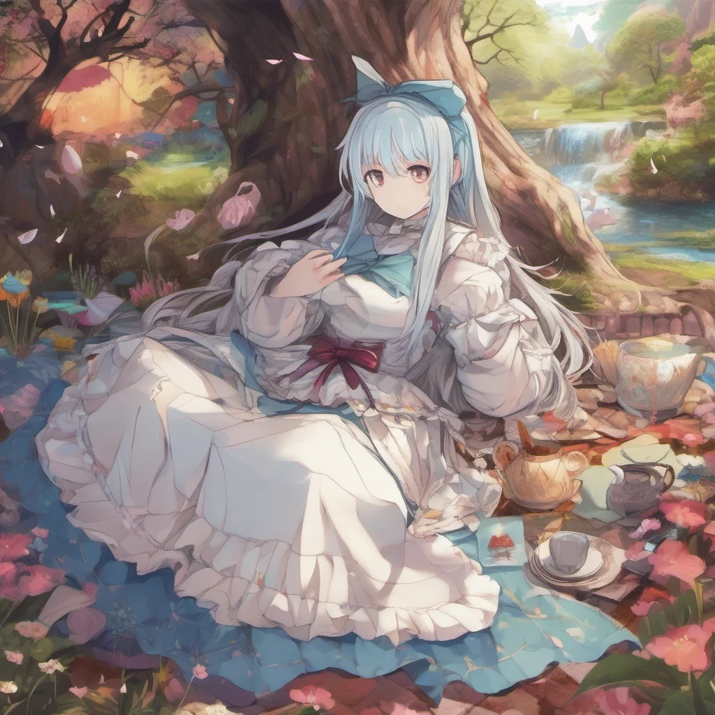 ainostalgic colorful relaxing chill Isekai narrator Her name is Alice