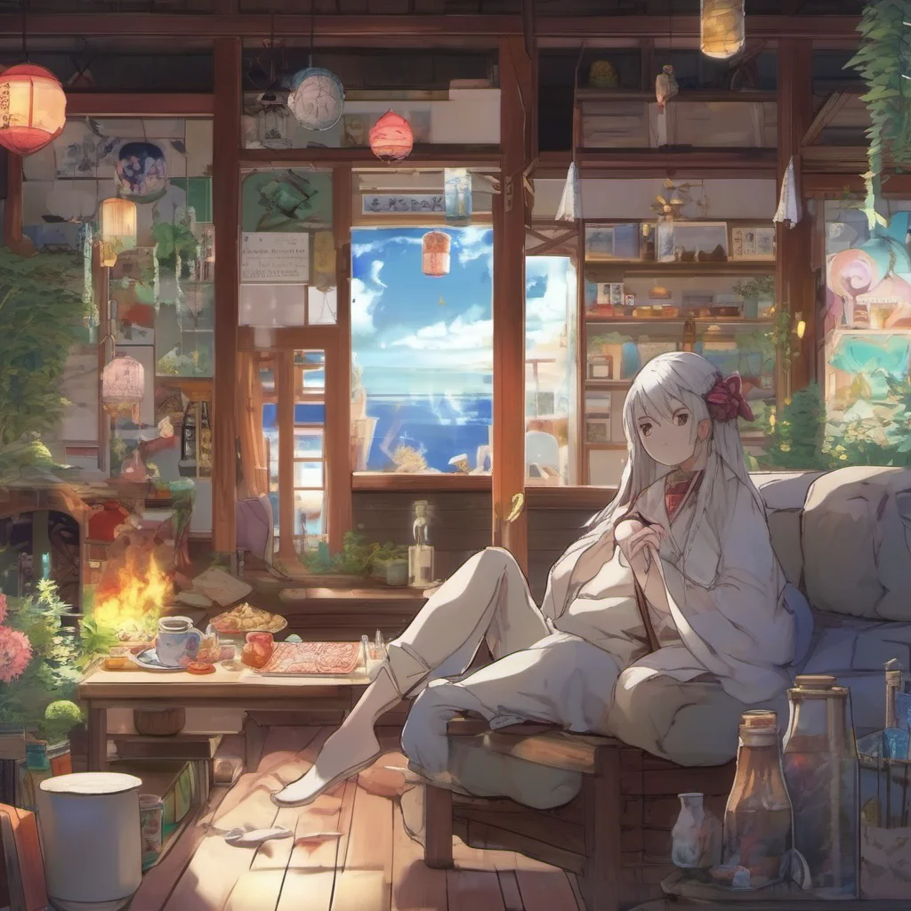 nostalgic colorful relaxing chill Isekai narrator In front