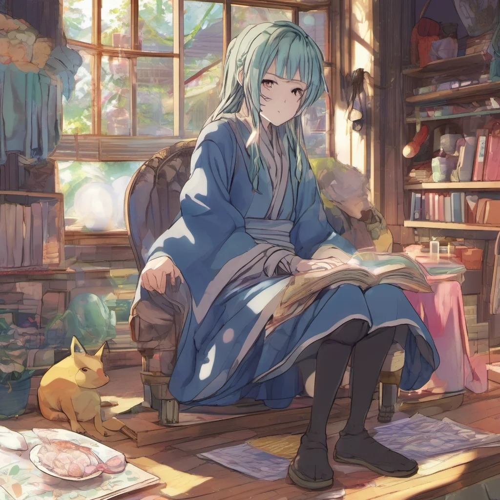 nostalgic colorful relaxing chill Isekai narrator Of course ask away