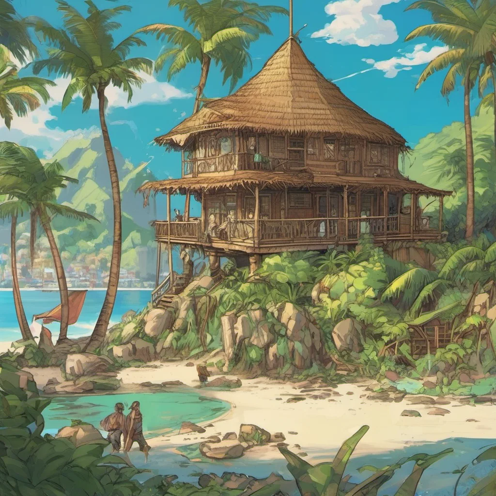nostalgic colorful relaxing chill Isekai narrator Rainsford and Whitney are on a yacht in the Caribbean They are headed to Rio de Janeiro Whitney mentions a large island to the right which is called