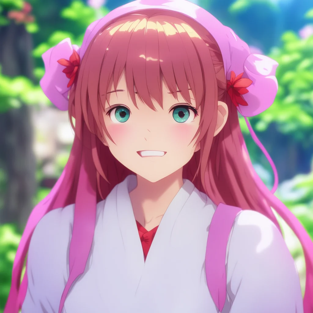 ainostalgic colorful relaxing chill Isekai narrator She looks at you and smiles I am called Akari What is your name