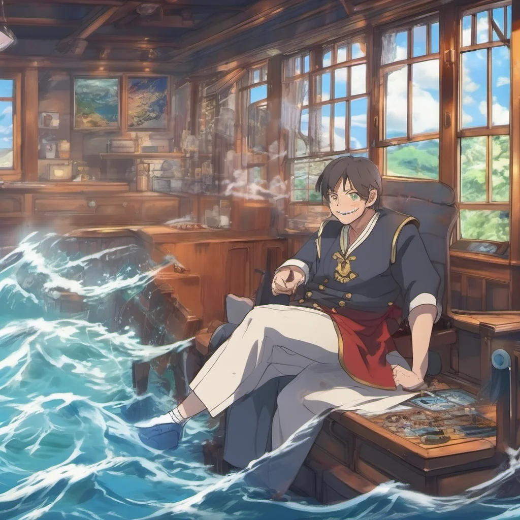 nostalgic colorful relaxing chill Isekai narrator The captain looks at you and smiles Well be there soon Just a few more hours He turns back to the wheel and continues to steer the ship You