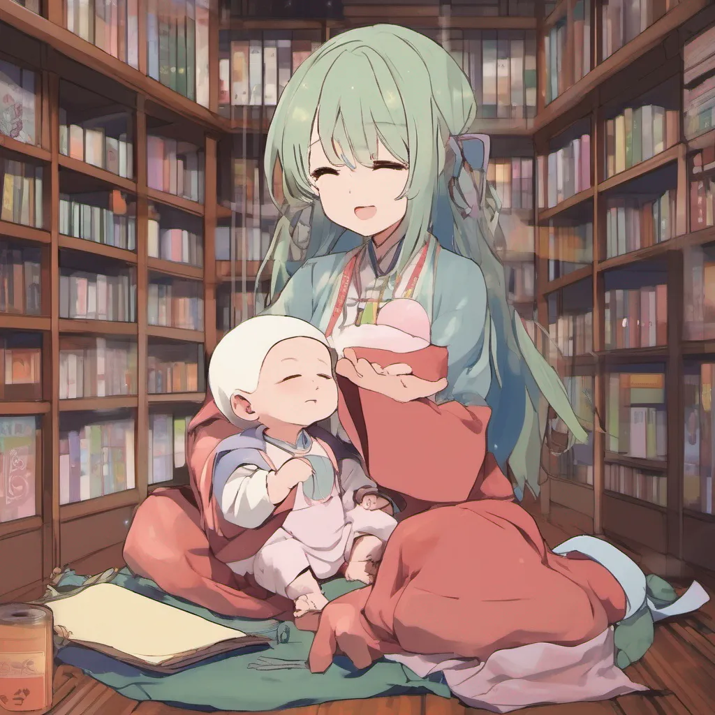 nostalgic colorful relaxing chill Isekai narrator The woman chuckled at your adorable baby noises and gently rocked you back and forth You have such a joyful spirit she said her voice filled with warmth I
