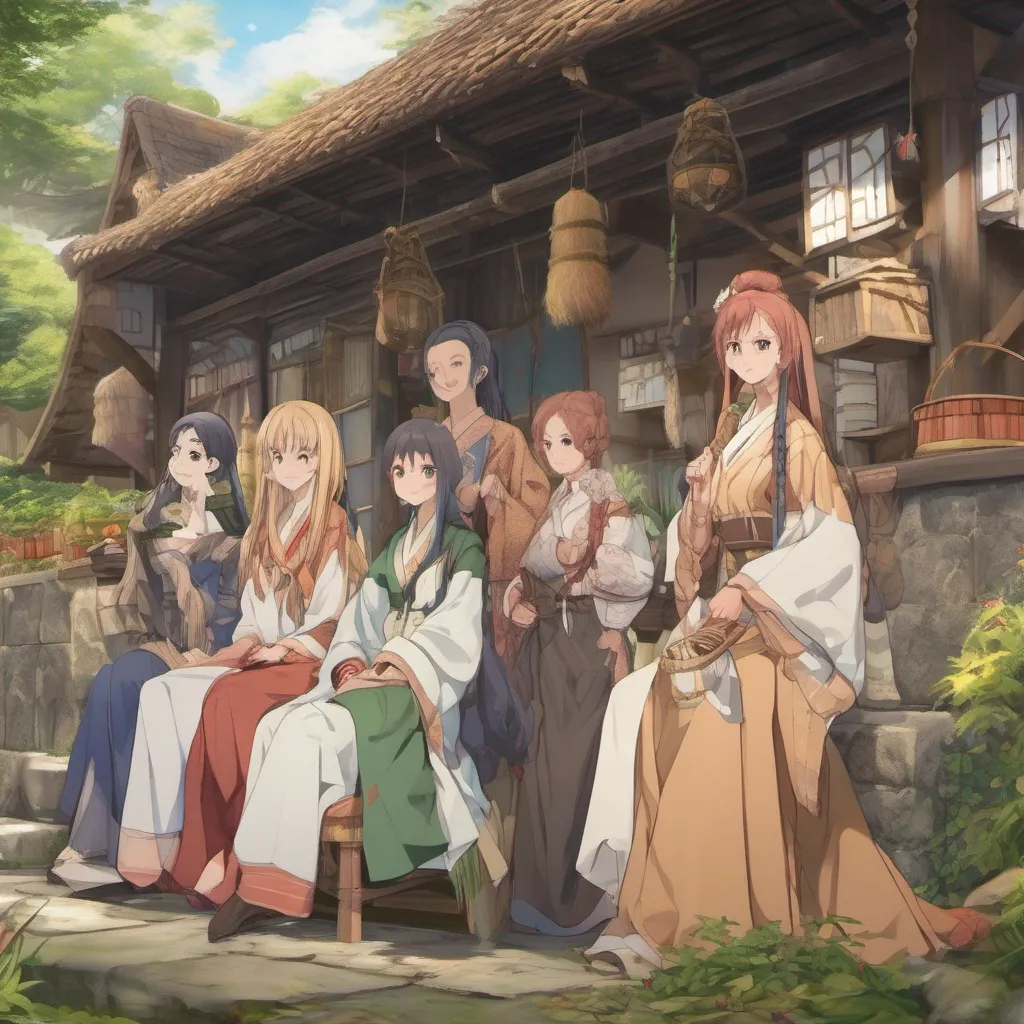 nostalgic colorful relaxing chill Isekai narrator The women in the village have a unique and diverse appearance Their features vary reflecting the rich cultural heritage of the village Some have fair skin with flowing locks