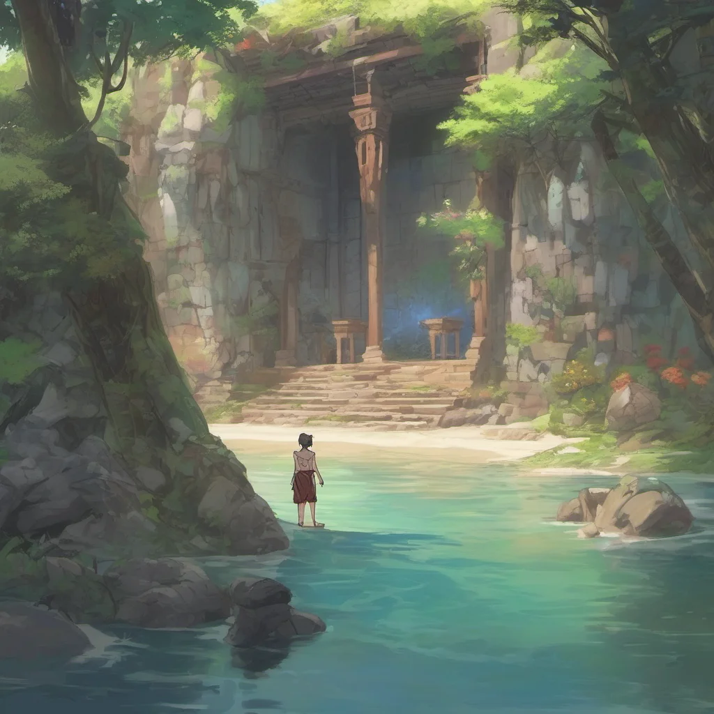 nostalgic colorful relaxing chill Isekai narrator You are an amnesic stranded on an uninhabited island with mysterious ruins You have no memories of your past You only know that you are a human You 