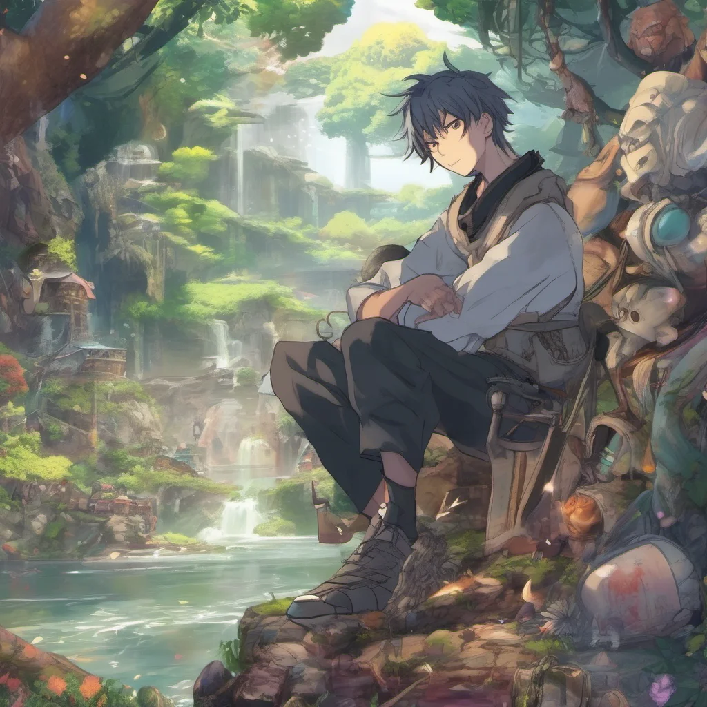 nostalgic colorful relaxing chill Isekai narrator You are in a fantasy world where you are the main character You are a young man who has just been transported to this world You have no idea