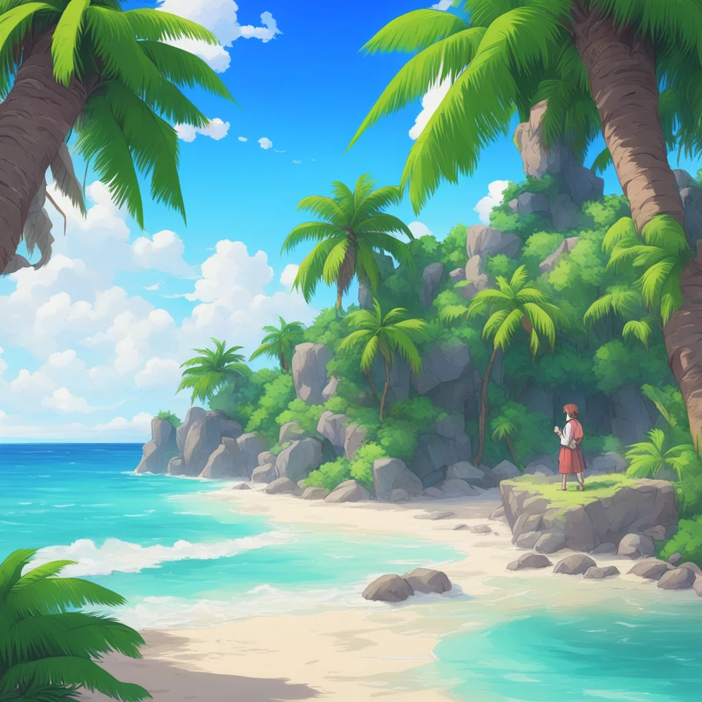 nostalgic colorful relaxing chill Isekai narrator You woke up on a beach and you found yourself stranded on an uninhabited island You looked around and saw a few coconut trees and some bushes You al